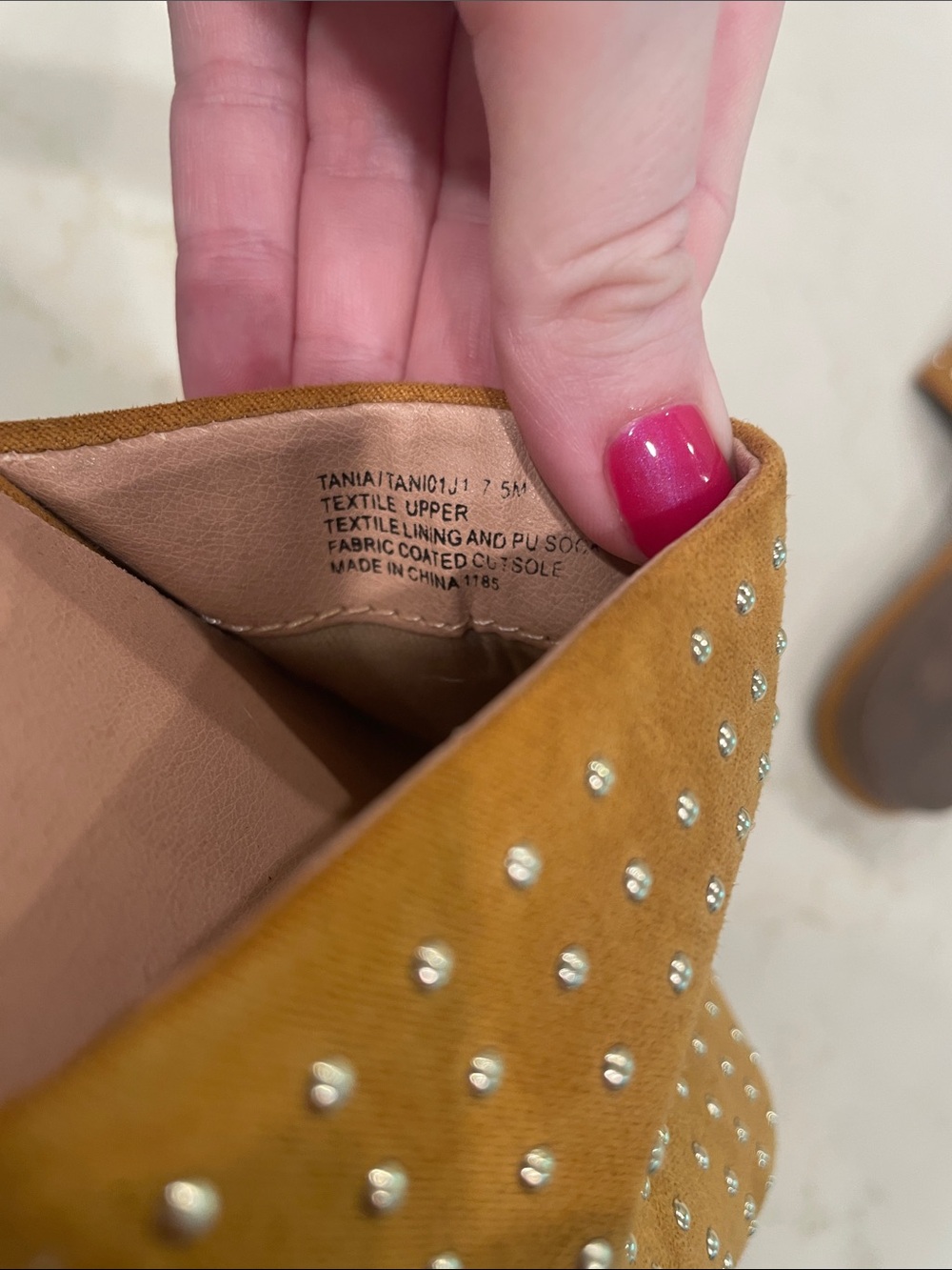 Madden Girl Women's Mustard Studded Pointed Mule - Picture 4 of 4